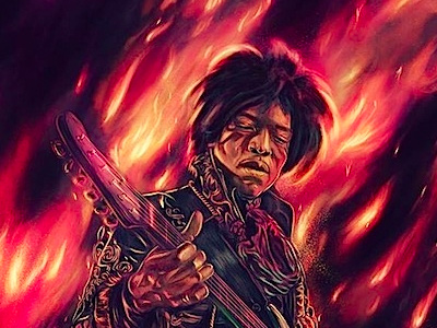 jimi hendrix illustration design